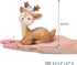 Deer Figurines Toys Decor - 4.1" Cute Fawn Doe Christmas Home Decor Resin Ornament for Birthday Wedding