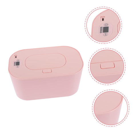 7.87X4.72X3.74In Toyvian Portable USB Wipes Warmer Box with Adjustable Temperature Display Baby Wet Tissue Heater