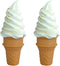 2 Pcs Simulated Ice Cream Artificial Lifelike Ice Cream Fake Ice Cream