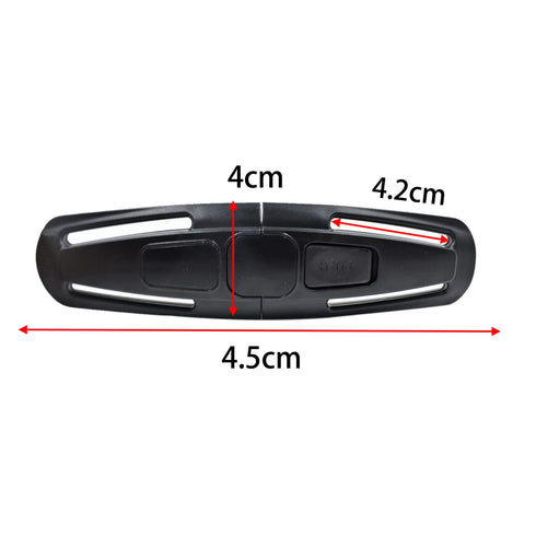 Black Universal Child Seat Chest Harness Clip and Baby Seat Safety Belt Clip Buckle Universal Replacement for Kids Trend Adjustable Guard