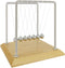 Newtons Cradle Pendulum with 7 Balls - Balance Ball Science Gadget with Wood Base for Home and Office