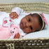 Pinky Lifelike 20 Inch Black Reborn Baby Doll, Soft Body Realistic African American Cloth Body Toy for Kids Age 3+