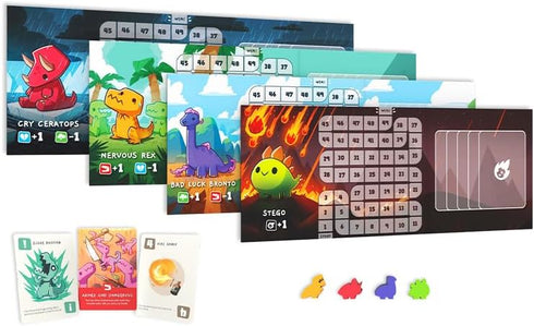 Happy Little Dinosaurs Base Game - Competitive Sabotage Funny Card Game for Kids, Teens, and Adults
