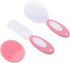Mikinona Scalp Brush and Nylon Comb Set for Newborns and Infants, Pink,
