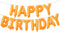 Happy Birthday Balloons, Aluminum Foil Banner Balloons for Party Decorations and Supplies - Orange