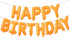 Happy Birthday Balloons, Aluminum Foil Banner Balloons for Party Decorations and Supplies - Orange