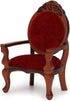 Dollhouse Couch Miniature Chair, 1:12 Wood Retro Vintage Upholstered Victorian Armchair