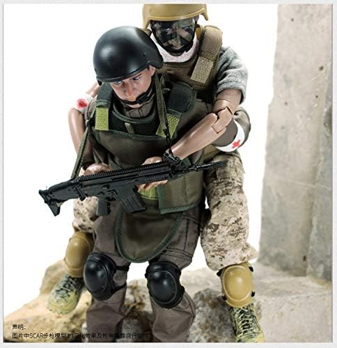 BJPEY 7Buy 12in 1:6 Action Figures Toy Stand Bendable Soldier Model Toy (Medic)