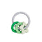 Bumkins Baby Teething Toy Keys Rings, Soft Flexible Pacifier, Freezable Platinum Silicone Teether, Green and Gray
