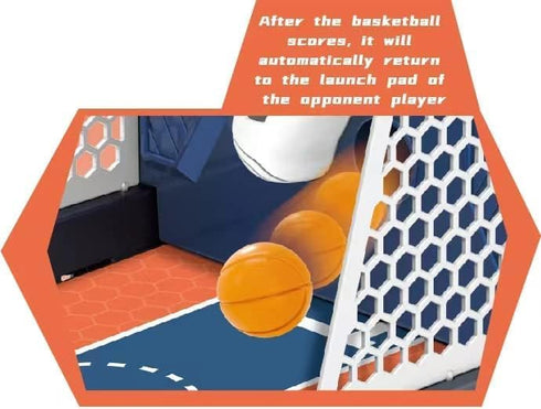 Basketball Shooting Game Toy, Desktop Table Basketball Games Set with Court, Move Basket, Light and Score Toy