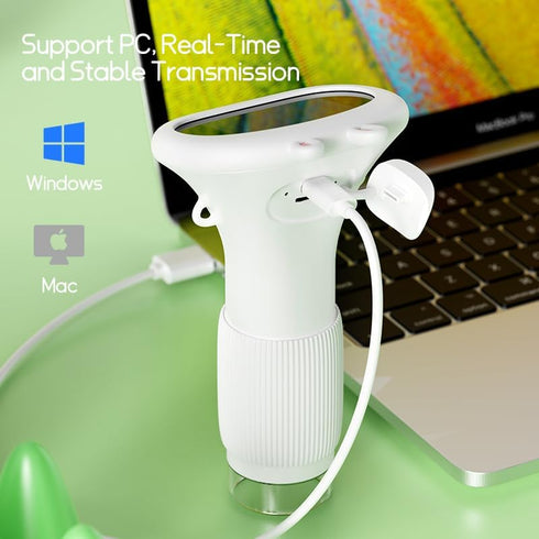 GinoCaco 1000X 2'' 3 4 5 6 7 8 9 10 11 12 Kids Microscope Digital Camera, Handheld Camera Microscope for Kids