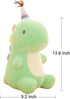 Stuffed Animal Plush Toys, Cute Dinosaur Toy, Soft Dino Plushies for Kids, 13.8 Inch Green Plush Doll