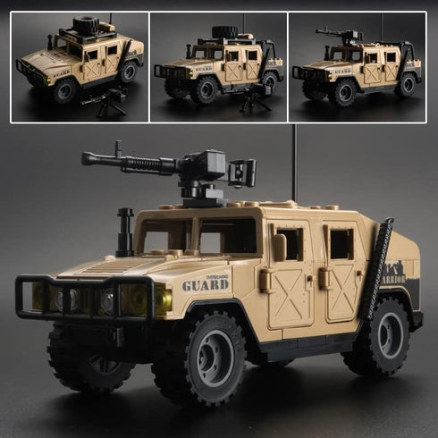 Military Vehicle Building Blocks Playsets, 4 in 1 Army Truck Building Kit for Kids, Army Vehicles Toys