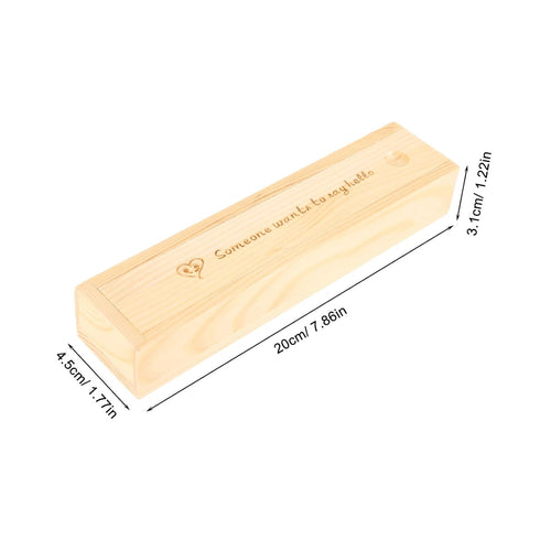 SUPVOX Wooden Pregnancy Test Keepsake Box with Lid for Newborn Announcement Multipurpose Memory Storage Organizer