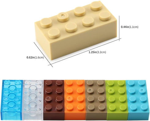 Feleph 320 Pieces 2x4 Bricks Multicolored Classic Parts Building Set, Creative Play Toy Accessories Compatible with 3001