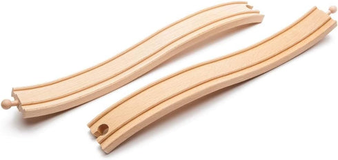 3 2 Pack Maxim Enterprise, inc. Level Ascending Wooden Train Track, Wooden Track Pieces Creates Double Ascending