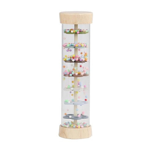 WODI Wooden Baby Rattle Rainstick Rainmaker Montessori Musical Toy for Infants Toddlers
