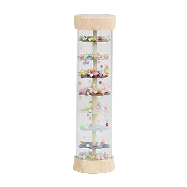 WODI Wooden Baby Rattle Rainstick Rainmaker Montessori Musical Toy for Infants Toddlers