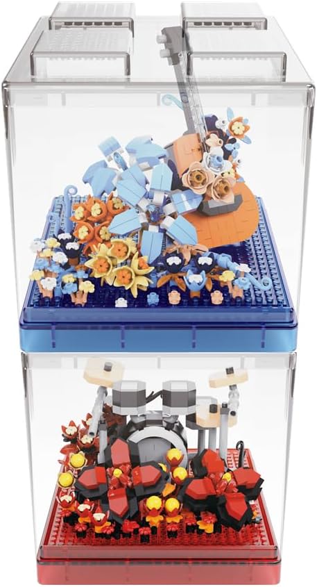 Musical Instruments Micro Block, Classical Building Block Set, 1500 PCS Guitar and Drum Set for Adults and Kids
