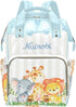 Yeshop Personalized Diaper Backpack Elephant Lion Giraffe Multi Function Diaper Bag Travel Daypack