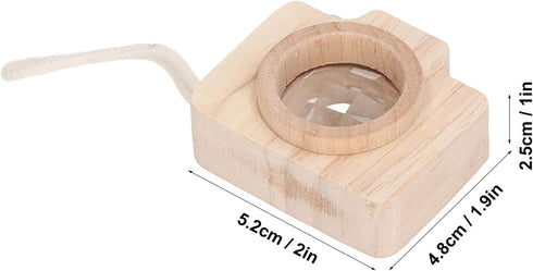 Prism Lens Toy, Unique Bee Eye Effect Camera, Cute Portable Interesting Children Toy (Wood Color)