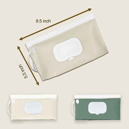 eoscasely Dispenser,2-Pack Wipe Portable Refillable Wipe Container,Reusable Travel Baby Wipes Dispenser, Waterproof