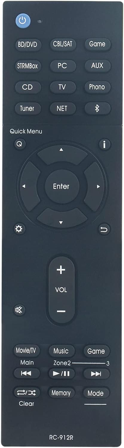 ALLIMITY RC-912R Replacement Remote Control for Integra AV Receiver Models RC912R, DRX-2, DRX-3.1, DRX-3