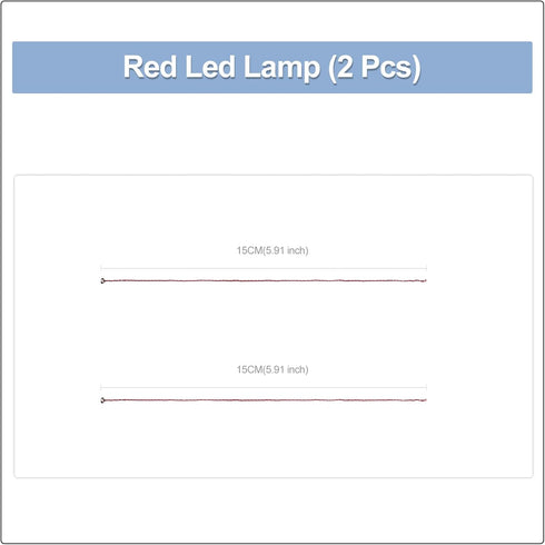 Light Up Your Bricks- 2 Pieces X Red Flashing Light 15 cm, USB Powered, Compatible with All Legos, DIY Lighting by BrickBling