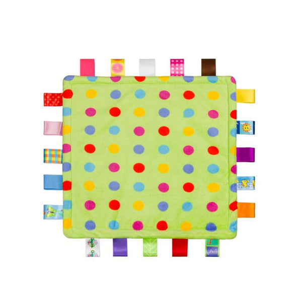 Colourful Baby Tag Soft Touch Plush Blanket, Comfortable Security Gift for Baby, Toddler, Child