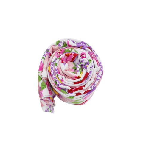 Baby Car Seat Canopy - Extra Soft and Stretchy Purple and Pink Floral Nursing Cover