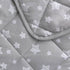 Baby Comforter for Boys and Girls, Quilted Grey Star Print, Ultra Soft Down Alternative, 39x47 Inches