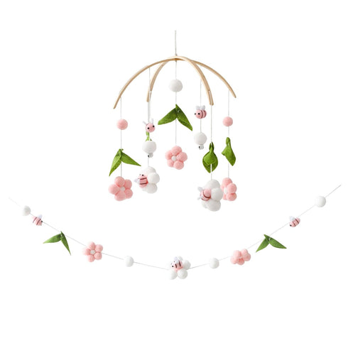 Baby Mobile for Crib, Crib Nursery Mobile for Boys Girls, Boho Bee