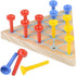 Gamie Peg Game Triangle Set of 2, Fun Board Games for Kids and Adults, Made of Wood and Plastic Learning Toys