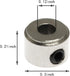Maxmoral 30PCS 1/8'' Plated Landing Gear Stopper Set for RC Airplane Model Aircraft, Wheel Collar 8x3.1mm