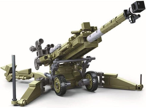 Anti-Tank Gun,Weapons Pack Military Toy Set Building Blocks Model for 2 Soldier Figures,Army Series Building Block and Weapons Accessories Pack,Parts Accessories 378PCS