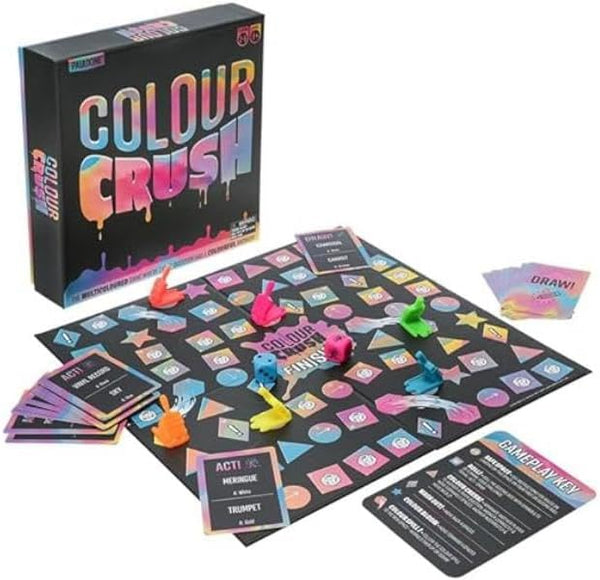 Paladone Color Crush Board Game of Artsy Challenges - Charades Meets Drawing, Acting & Guessing