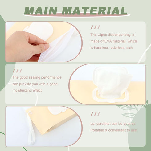 PUXING 3 Pack Wipe Dispenser Refillable Baby Wipes Container for Travel Portable Wet Wipe Dispenser Bag Travel Baby