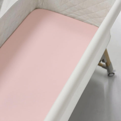 American Baby Company 2 Pack 100% Natural Cotton Fitted Cradle/Bassinet Sheets 36" x 18", Pink