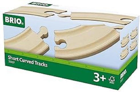 33337 4-Piece Set 3+ B08J88V5QW BRIO World - Premium Short Curved Tracks - Wooden Train Toy for Kids & Toddlers | Age |