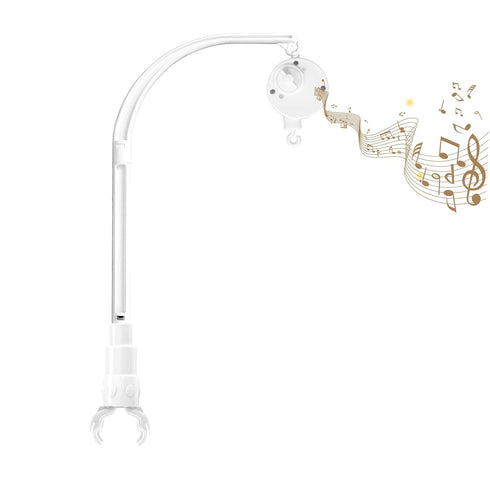 LIUDHPSP 23 inch Baby Crib Mobile Bed Bell Holder Arm Bracket, with Music