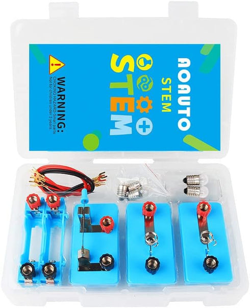 Kids Electricity Circuit Learning Kit, STEM Physics Science Electric Lab Experiments for Series and Parallel Circuit