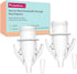 Narrow Neck Breastmilk Storage Bag Adapters for Medela Pumps, Compatible with Lansinoh and Nuk Bags by PumpMom