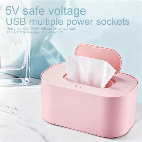 CTDWNT Portable Baby Wipe Warmer, Large Capacity Moist Wipe Dispenser with LED Display, Quiet & Even Heating, Diaper