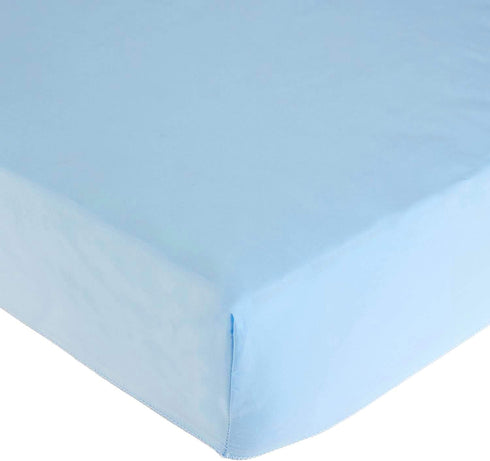 American Baby Company Fitted Nap Mat Sheet with Elastic Corners, 24" x 48" x 4", Soft Microfiber for Daycare, Blue