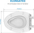 Hosslly 19" Elongated Toilet Seat with Built in Potty Training Seat, Potty Training Toilet Seat for Toddlers, Magnetic