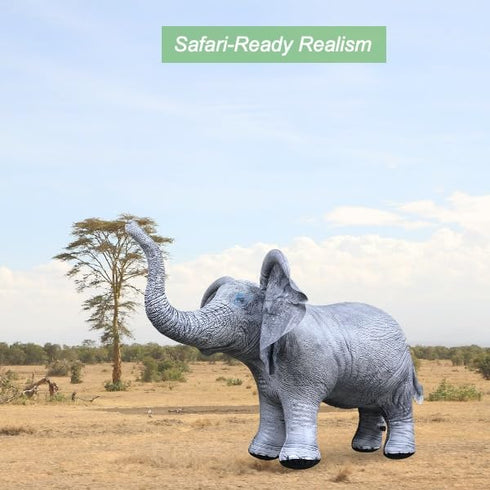 Jet Creations Elephant Inflatable 36" Lx19 H, Ages 3+ Animal Toy for Party Decoration, Pool Play, Safari Themed Photo