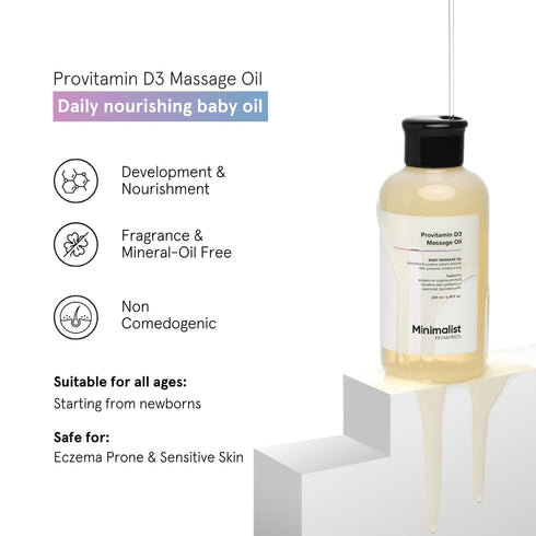 D3 Minimalist Baby Massage Oil with Provitamin