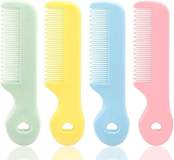 Czhotg 1 Pack of 4 Round Colorful Tip Bristles Baby Cute Comb Baby
