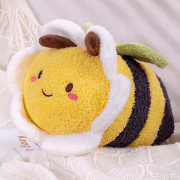 12 Inch Bee Plush Toy, Cuddly Honeybee Pillow, Soft Hugging Plush Doll Gift for Kids Birthday Party