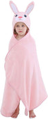 MICHLEY Cartoon Hooded Baby Towel Unisex, Premium Soft Swimming Bathrobe Large Washcloths